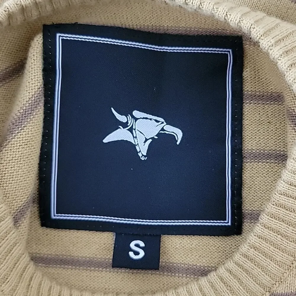 Animal Bikes Men's Yellow‎ Stripped Knit Sweater Small